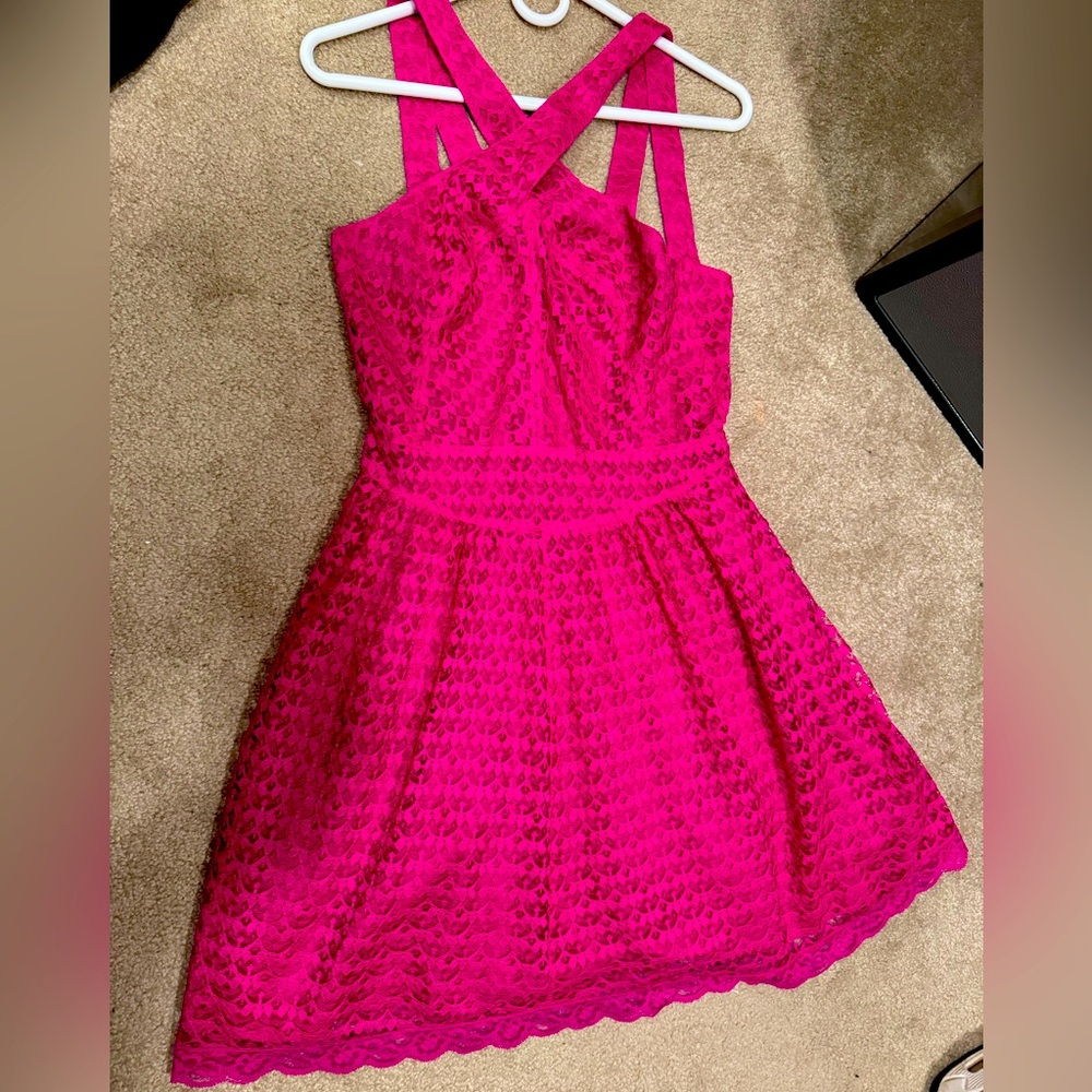 Magenta cocktail dress